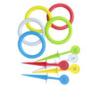 Ring Throwing Game for Adults Fun Colorful Educational Yard Game - Outdoor Toss Toy Set for Family Use | Lightweight Design System, Bright Multi Color Target Structure Feature
