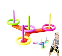 Ring Throwing Game - Outdoor Toss Ring Set | Fun Sports Activity for Adults & Kids | PE Speed and Agility Training Equipment for Backyard, Lawn, Beach, Picnic, Camping, Party Games & Family