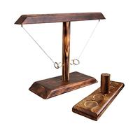 Ring Toss Game, Plateau de Table en Bois, Crochet pour Enfants, Anneau Toss Hook et Anneau intérieur, Jeu de fête de qualité supérieure pour familles, intérieur et extérieur