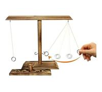 ring toss game pour adulte et enfant, jeux de lancer danneaux en bois, jeu de crochet et danneau de lancer, ensemble de jeu d