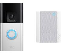 ring Video Doorbell + Chime (2nd Gen) Interphone vidéo IP Wi-Fi nickel (mat), noir