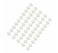 Ringage d'affichage de Nail Art Beige Flower 50pcs - Abs Environnementaux Durables pour Conseils de Manucure Design Polonais - Tableau de Ongles élégant pour Le Gel ou la Pratique du Vernis (1) (2)