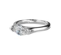 Ringe Partnerringe Mit Gravur Minimalistischer Pferdeauge-Diamantring aus Legierung mit vierseitigem Zirkon-Design, geometrischer Persönlichkeitsring für Paare 63 Mm Ringe, E, Métal, Aucune pierre