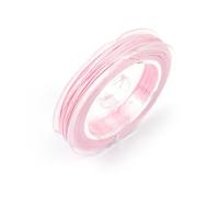 RINGGLO Fil De Nylon, Fil De Jade, Diamètre De Fil Tressé À La Main 0,4 Mm, Longueur 20 M pour Colliers, Fabrication De Bricolage, Couture, Macramé, Bracelets,Light Pink