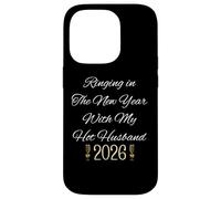 Ringing in New Year for Couple Hot Husband 2026 Celebrate Coque pour iPhone 14 Pro