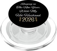 Ringing in New Year for Couple Hot Husband 2026 Celebrate PopSockets PopGrip pour MagSafe