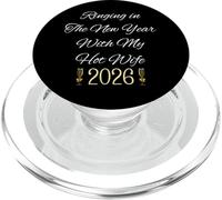 Ringing in New Year for Couple Hot Wife 2026 Celebrate PopSockets PopGrip pour MagSafe