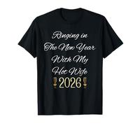 Ringing in New Year for Couple Hot Wife 2026 Celebrate T-Shirt