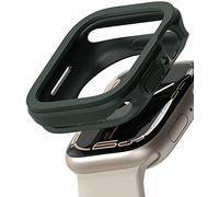 Ringke [Air Sports] Coque Compatible avec Apple Watch 9/8 / 7 45mm, Apple Watch 4/5 / 6 / SE / SE2 44mm Étui Souple TPU Protecteur Anti-Rayures Montre Connectée - Dark Green