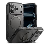 Ringke Alles Pro pour Coque iPhone 17 Pro Anti-Choc Robuste avec Support 360° Anneau MagSafe Protection Caméra Renforcée Étui Résistant - Gunmetal