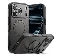 Ringke Alles Pro pour Coque iPhone 17 Pro Max Anti-Choc Robuste avec Support 360° Anneau MagSafe Protection Caméra Renforcée Étui Résistant - Gunmetal
