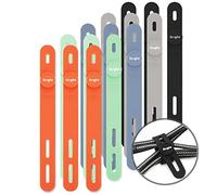 Ringke Attaches de Câble en Silicone [15 Pack] - Sangles Organisatrices Réutilisables pour Câbles USB, Cordons, Chargeurs, Écouteurs, Accessoires Électroniques et Maison, Câble Tie Flexible Durable