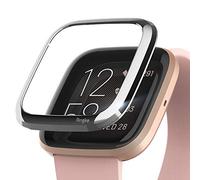 Ringke Bezel Styling [Acier Inoxydable] pour Coque Fitbit Versa 2 Anti-Rayures Protecteur pour Un Nouveau Style - 01 Silver