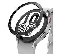 Ringke Bezel Styling Compatible avec Coque Samsung Galaxy Watch 4 44mm Accessoire Étui Protecteur Aluminium Anti-Rayures Résistant aux Rayures - Matte Black [44-15]