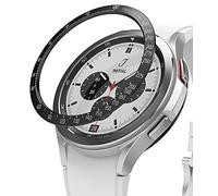 Ringke Bezel Styling Compatible avec Coque Samsung Galaxy Watch 4 Classic 46mm Accessoire Étui Protecteur Stainless Steel Acier Inoxydable Anti-Rayures Résistant aux Rayures - Black [46-03]