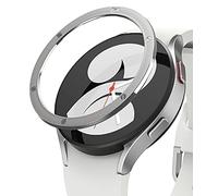 Ringke Bezel Styling Compatible avec Coque Samsung Galaxy Watch 5/4 40mm Accessoire Étui Protecteur Stainless Steel Acier Inoxydable Anti-Rayures Résistant aux Rayures - Silver [40-42]