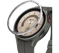 Ringke Bezel Styling Compatible avec Coque Samsung Galaxy Watch 5 Pro 45mm Accessoire Étui Protecteur Stainless Steel Acier Inoxydable Anti-Rayures Résistant aux Rayures - Silver [45-32]