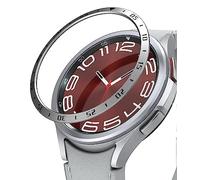Ringke Bezel Styling Compatible avec Coque Samsung Galaxy Watch 6 Classic 43mm Accessoire Étui Protection Stainless Steel Acier Inoxydable Anti-Rayures Résistant aux Rayures - 43-01 (St) Silver