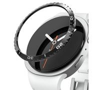 Ringke Bezel Styling Compatible avec Coque Samsung Galaxy Watch 8 40mm Accessoire Étui Protection Stainless Steel Acier Inoxydable Anti-Rayures Résistant aux Rayures - 40-02 (St) Black