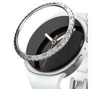 Ringke Bezel Styling Compatible avec Coque Samsung Galaxy Watch 8 40mm Accessoire Étui Protection Stainless Steel Acier Inoxydable Anti-Rayures Résistant aux Rayures - 40-01 (ST) Silver