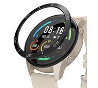 Ringke Bezel Styling Compatible avec Coque Xiaomi Mi Watch Accessoire Étui Protecteur Stainless Steel Acier Inoxydable Anti-Rayures Résistant aux Rayures - Black [46-02]