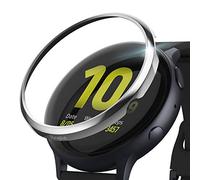 Ringke Bezel Styling pour Coque Galaxy Watch Active 2 44mm Étui Protecteur Anti-Rayures pour Montre Connectée Galaxy Watch Active 2 [Acier Inoxydable] - Glossy Silver (GW-A2-44-01)
