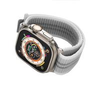 Ringke Bracelet Compatible avec Apple Watch 49mm (Ultra 3/2/1), 46mm (11/10), 45mm (9/8/7), 44mm (SE 3/2/1) [Sports Air Loop] Bande De Remplacement Nylon Souple - Summit White