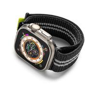 Ringke Bracelet Compatible avec Apple Watch 49mm (Ultra 3/2/1), 46mm (11/10), 45mm (9/8/7), 44mm (SE 3/2/1) [Sports Air Loop] Bande De Remplacement Nylon Souple - Black