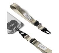 Ringke Cam Buckle Tactical Webbing Hand Strap with Patch Dragonne Polyester Sangle de Téléphone Portable Multi-Usage Cordon Boucle à Came Durable - Camo Sand