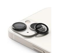 Ringke Camera Lens Frame Glass Compatible avec iPhone 14 Plus, iPhone 14 Caméra Arrière Protecteur Couvercle en Verre Cadre en Aluminium, Résistant aux Rayures - Black
