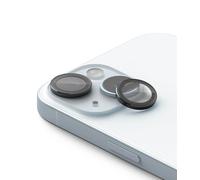 Ringke Camera Lens Frame Glass Compatible avec iPhone 15 Plus, iPhone 15 Caméra Protection Couvercle en Verre Cadre en Aluminium, Résistant aux Rayures - Black