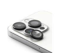 Ringke Camera Lens Frame Glass Compatible avec iPhone 15 Pro Max Caméra Protection Couvercle en Verre Cadre en Aluminium, Résistant aux Rayures - Black