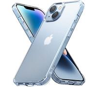 Ringke Compatible avec Coque iPhone 14 Anti-Empreintes Digitales [Fusion Matte] Translucide Solide Rigide Polycarbonate Back TPU Souple Bumper Étui Antichoc Protection - Matte Clear