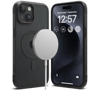Ringke Compatible avec Coque iPhone 15 Plus [Fusion Bold Matte Magnetic] Magnétique Anti-Jaunissement Translucide Rigide Back TPU Souple Bumper Étui Antichoc Protection - Matte Black