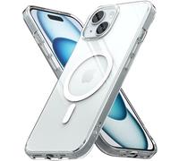 Ringke Compatible avec Coque iPhone 15 Plus [Fusion Magnetic] Magnétique Transparente Clear Rigide Polycarbonate Back TPU Souple Bumper Étui Antichoc de Protection - Clear