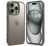 Ringke Compatible avec Coque iPhone 15 Pro [Fusion Matte] Anti-Jaunissement Translucide Solide Rigide Back TPU Souple Bumper Étui Antichoc Protection - Bold Matte Gray