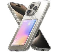 Ringke Compatible avec Coque iPhone 15 Pro Max [Fusion Card] Portefeuille Transparente Solide Rigide Back TPU Souple Bumper Étui Porte-Carte Antichoc Protection [Militaire Défense] - Clear