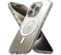 Ringke Compatible avec Coque iPhone 15 Pro Max [Fusion Magnetic] Magnétique Transparente Clear Rigide Polycarbonate Back TPU Souple Bumper Étui Antichoc de Protection - Clear