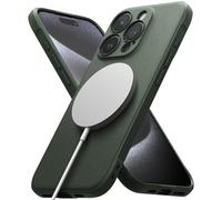 Ringke Compatible avec Coque iPhone 15 Pro [Onyx] Magnétique Antidérapant Antichoc Protection Robuste Flexible Ultra Fine TPU Souple Durable Étui - Dark Green Magnetic