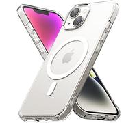 Ringke Compatible avec Coque Magnétique iPhone 14 [Fusion Magnetic] Translucide Rigide Back TPU Souple Bumper Étui Antichoc de Protection Anti-Empreintes Digitales - Matte Clear