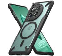 Ringke Compatible avec Coque OnePlus 12 5G [Fusion-X Matte Magnetic] Magnétique Antichoc Protection Militaire Défense Résistant aux Rayures Polycarbonate Rigide TPU Bumper - Magnetic Matte Black