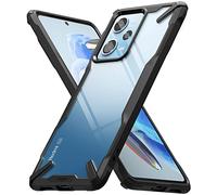 Ringke Compatible avec Coque Xiaomi Redmi Note 12 Pro 5G / Poco X5 Pro 5G [Fusion-X] Antichoc Protection Résistant aux Rayures Transparente Polycarbonate Solide Rigide TPU Bumper - Black