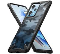 Ringke Compatible avec Coque Xiaomi Redmi Note 12 Pro 5G / Poco X5 Pro 5G [Fusion-X] Antichoc Protection Résistant aux Rayures Noir Polycarbonate Solide Rigide TPU Bumper - Camo Black