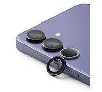 Ringke Compatible avec Protection Camera Samsung Galaxy S24 Camera Lens Frame Glass Protection Objectif Couvercle en Verre Cadre en Aluminium, Résistant aux Rayures - Black