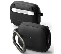 Ringke Coque Compatible AirPods Pro 3 Étui Magnétique [Onyx Magnetic] Antidérapant et Antichoc, Protection Ultra Fine Souple avec Bumper Durable et Mousqueton Chromé - Black