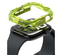 Ringke Coque Compatible avec Apple Watch Series 11/10 42mm Case Accessoires [Fusion Bumper] Étui Transparente Solide Rigide Bumper Antichoc Protection - Neon Green