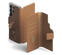 Ringke Coque Compatible avec Galaxy S25 Ultra / S24 Ultra / S23 Ultra [Folio Wallet Magnetic] Porte Carte Magnétique Portefeuille Téléphone Pochette Cartes Compatible avec Le Coque MagSafe - Brown
