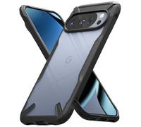 Ringke Coque Compatible avec Google Pixel 10 Pro/Pixel 10 [Fusion-X] Antichoc Protection [Militaire Défense] Résistant aux Rayures Polycarbonate Solide Rigide TPU Bumper - Black