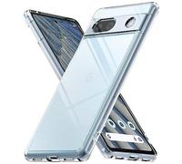 Ringke Coque Compatible avec Google Pixel 7a [Fusion] Transparente Solide Rigide Polycarbonate Back TPU Souple Bumper Étui Antichoc de Protection - Clear