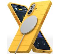 Ringke Coque Compatible avec iPhone 16 [Bitmap Silicone Magnetic] Ultra Fine Souple Bumper Antichoc Protection Étui iPhone 16 Case Accessoires - Yellow